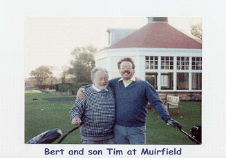 Bert Gadd and son Tim Gadd at Muirfields