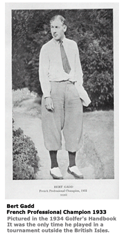 Bert Gadd, French Professional Champion 1833